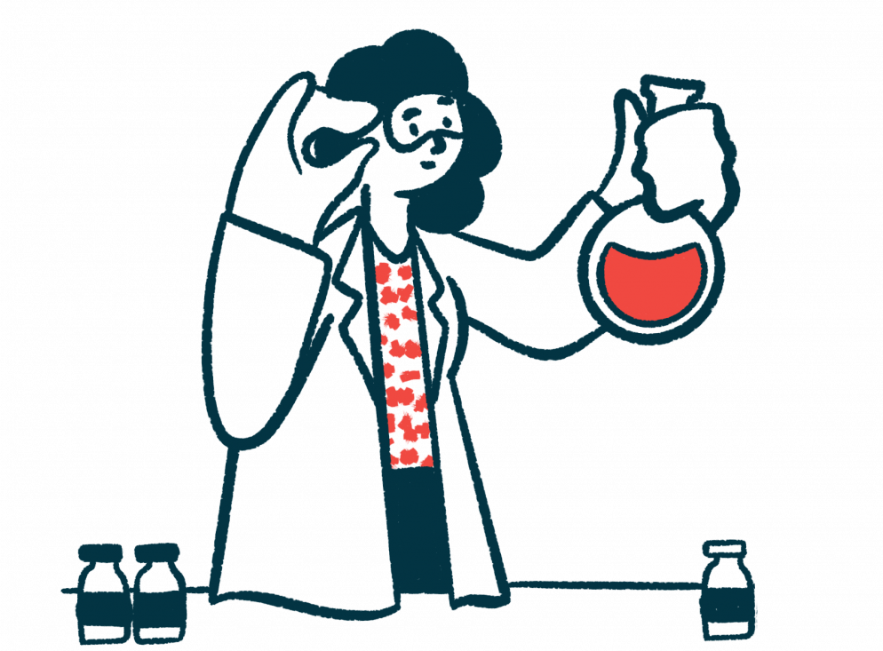 kidney biopsies | ANCA Vasculitis News | illustration of scientist holding a beaker