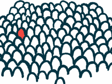 Illustration of a lone person highlighted in red among a crowd.