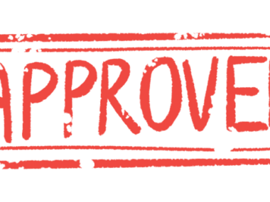 A stamp shows the word 'approved' in all capital letters.