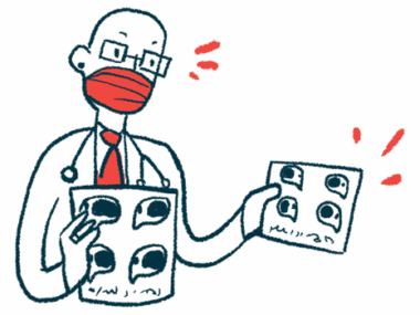 An illustration of doctor looking over patient charts.