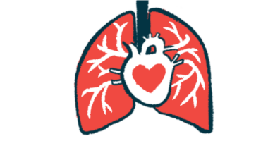 A heart symbol is superimposed on a human heart in this close-up illustration that also shows a person's respiratory system.