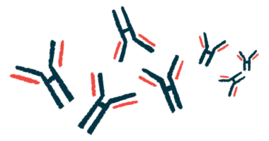 An illustration showing a group of antibodies that provoke an immune system reaction.