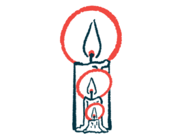 Three candles are shown burning progressively lower.