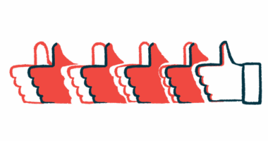 Multiple hands in a row are shown giving the thumbs-up sign.