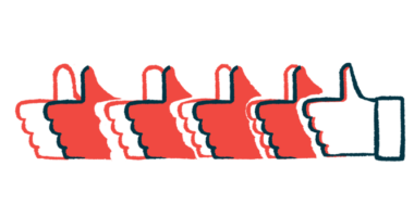 Multiple hands in a row are shown giving the thumbs-up sign.