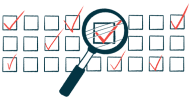 A magnifying glass takes a closer look at one of a number of checked boxes in an illustration.