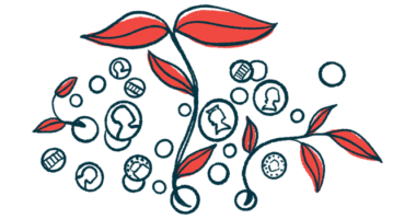 Plants grow from a collection of various coins.