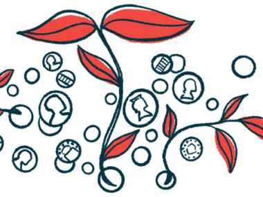 Plants grow from a collection of various coins.
