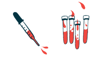 A dropper is shown next to four vials partly filled with red liquid.