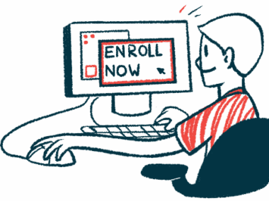 A person is shown sitting at a computer, whose screen displays the words 