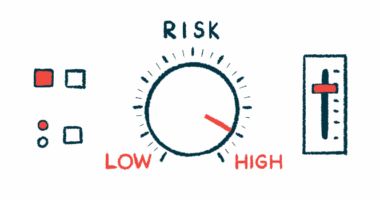 On a dashboard, a dial marked 